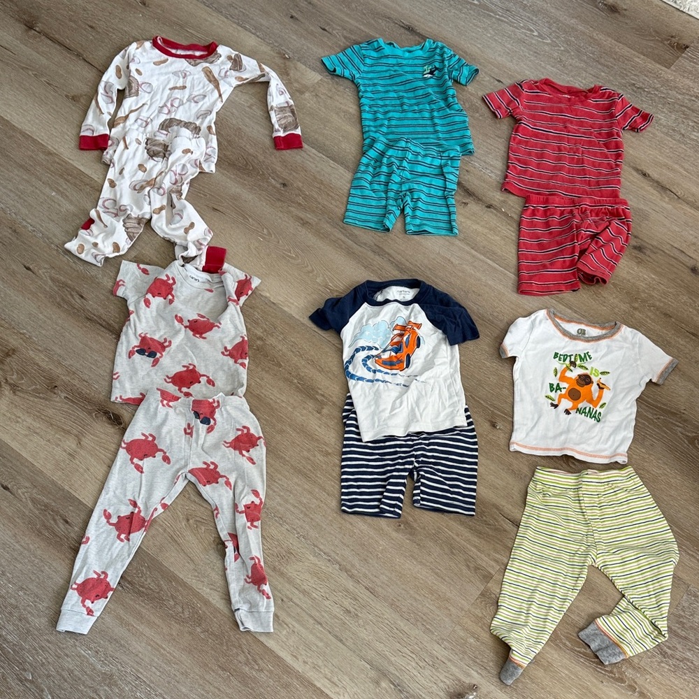 Carter's Kids Pajama Set - Red, Blue, Green, White